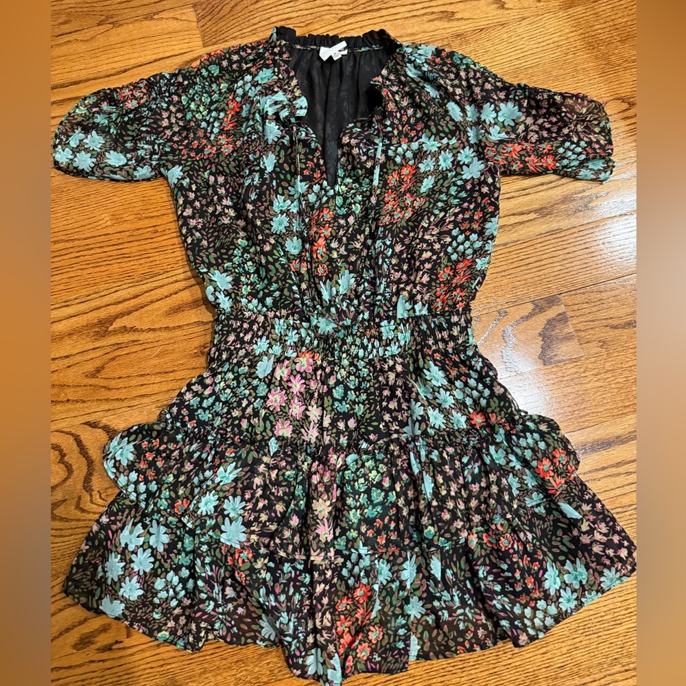 Skylar + Madison Black Dress with Floral Accents